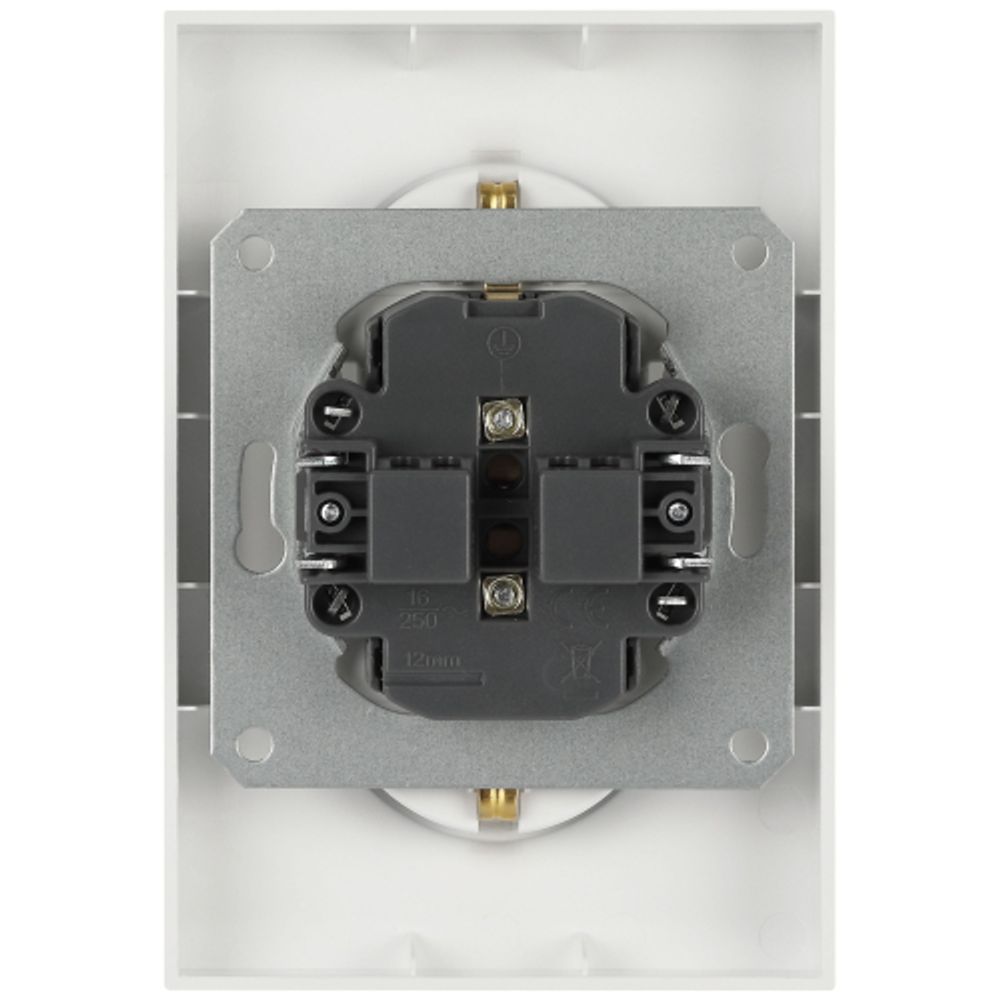 Розетка ЭРА Arktik 16-2104-01 двойная с заземлением 2X2P+E Schuko 16А-250В белый | Эра Arktik