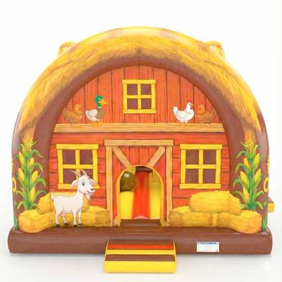 Коммерческий надувной батут «Весёлая ферма» 11,2×7,2×6,5 м