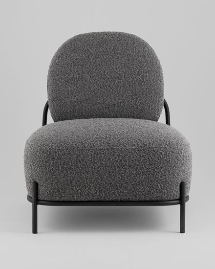 Кресло Стоун new ткань букле тёмно-серый