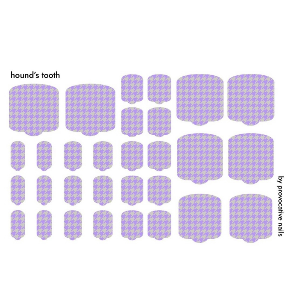 Плёнки для педикюра by provocative nails hounds tooth