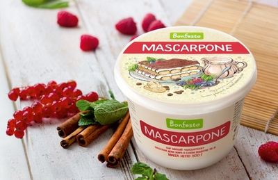 Сыр Маскарпоне Bonfesto Жирность 78%, Беларусь 500гр