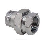 Соединитель латунь хром американка Ду 32 (1 1/4") прямой ВР/НР R18 Giacomini R18X006
