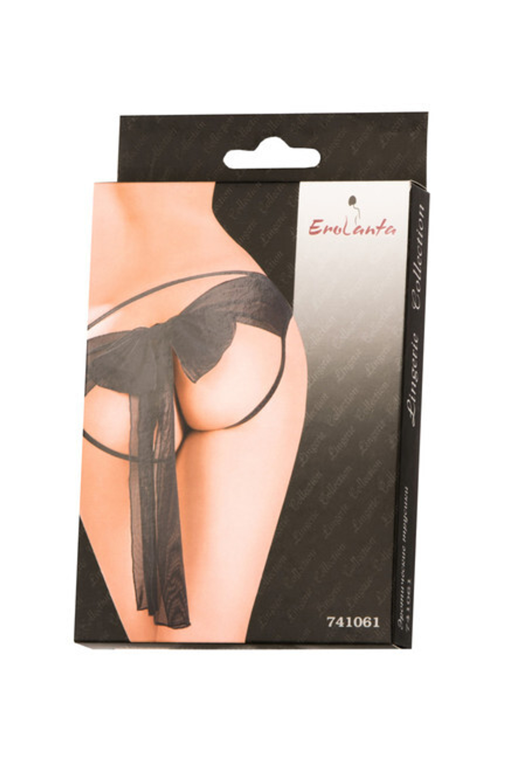 Чёрные контактные трусики с бантом на ягодицах SM (42-44) (Цвет: Чёрные)