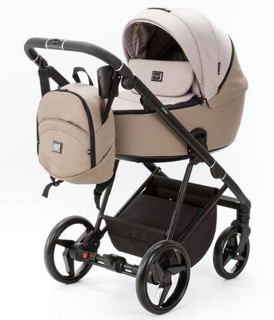 Детская коляска Adamex Blanc 3 в 1 BL-PS140 LUX (СВ. БЕЖ. + БЕЖ. КОЖА)