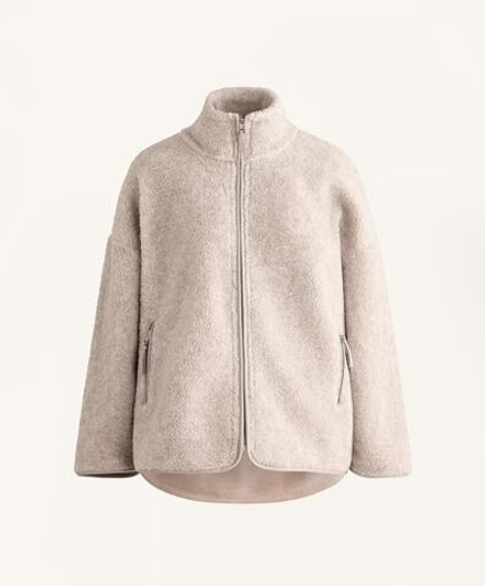 Oysho Куртка из искусственной шерсти, натуральный