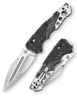 Складной туристический нож TRIVISA Intruder-03BW клинок 14C28N рукоять G10 и титан (черный)