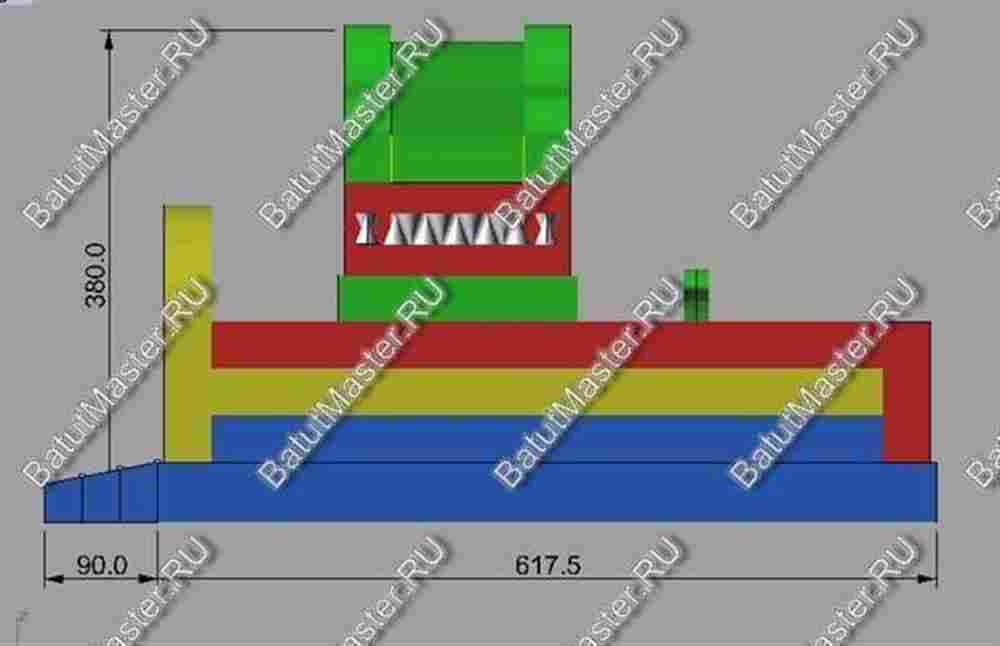 Надувная горка-робот "Дракоша" 12*6*6 м