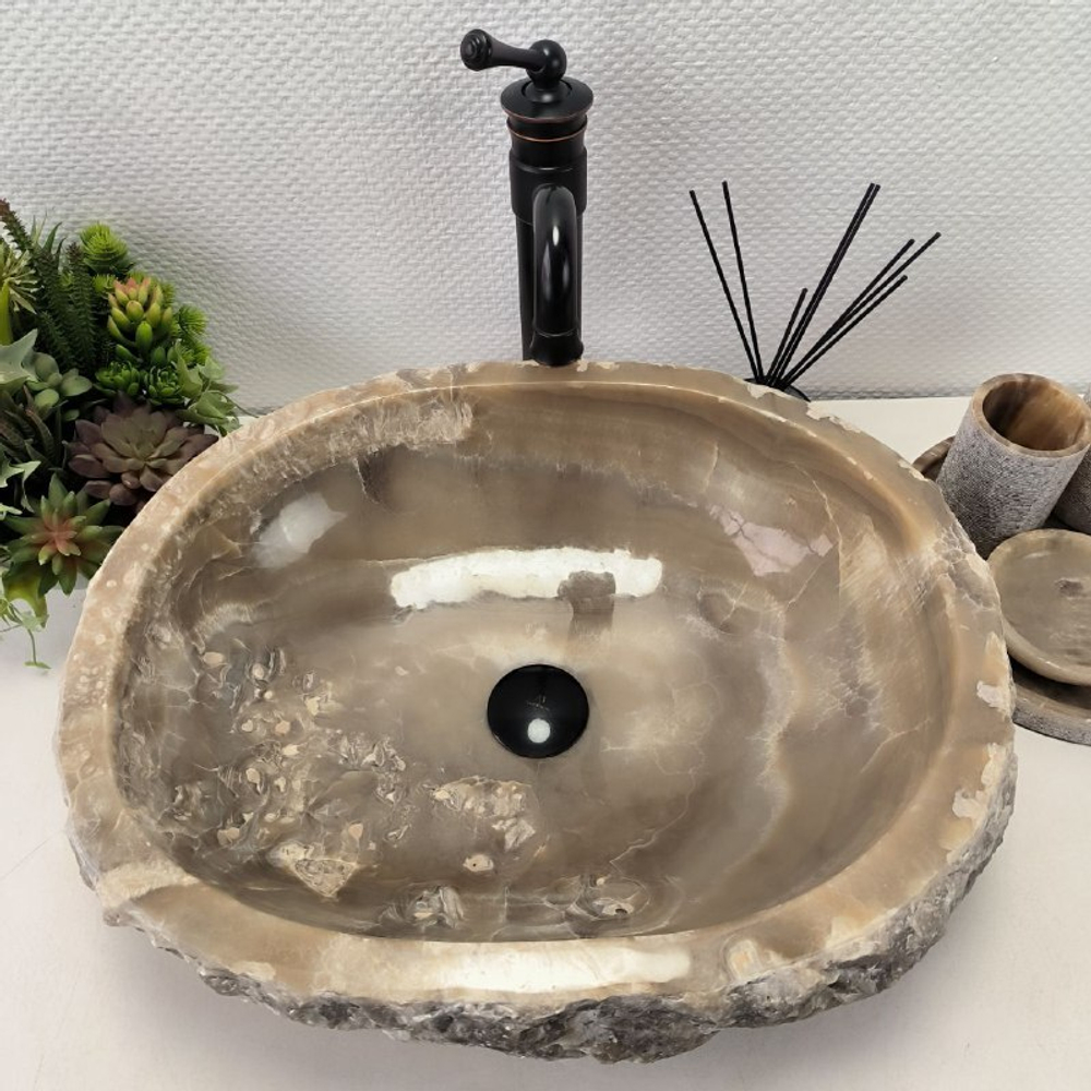 Раковина из оникса Erozy Grey EO-62188 53*43*15 0094
