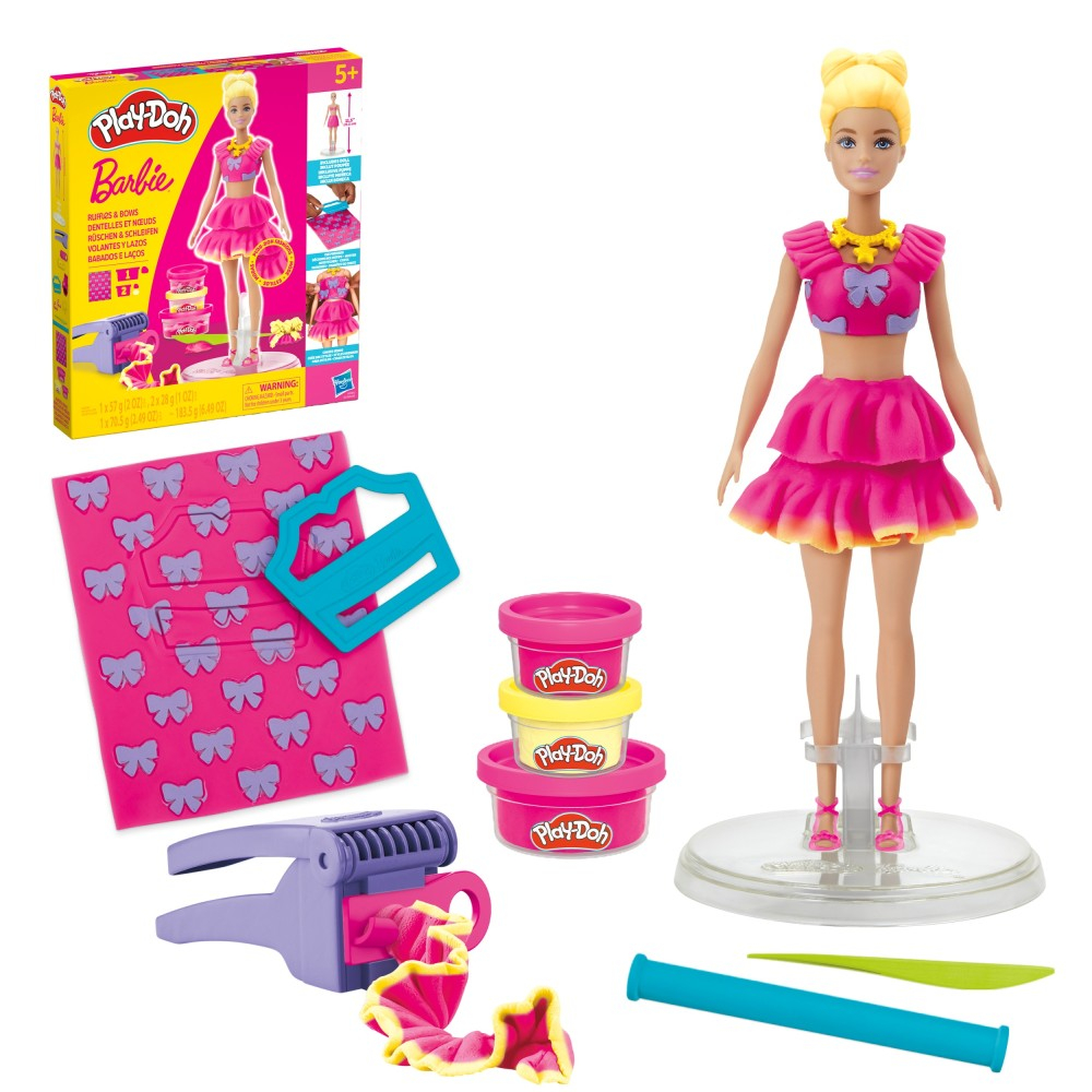 OUTLET Play-Doh - Пластилин BARBIE FASHIONISTA Бантики + кукла G1361