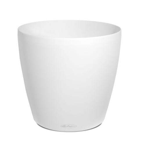 Кашпо Lechuza "Color Classico Complete white" (пластик), D28xH26 см