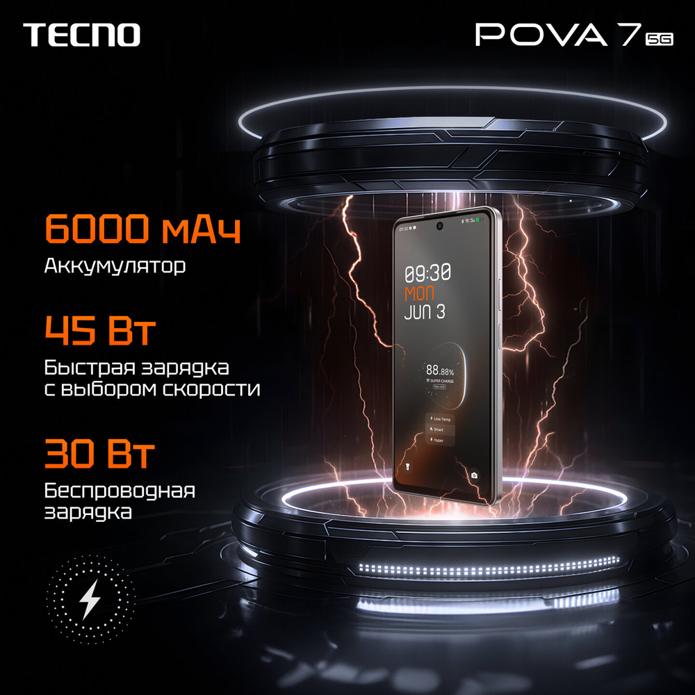 Смартфон TECNO POVA 7 5G 8/128 ГБ Ростест(ЕАС), Dual nano SIM, розовый