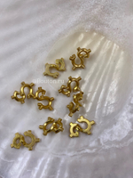 Пуговицы "S" с резьбой Скиапар. золотые 18 мм