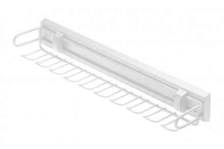 Вешалка для ремней и галстуков SMART, направляющие H45 с доводчиком, белый