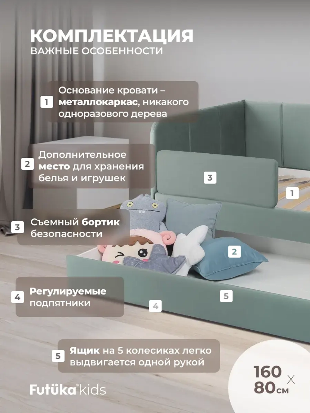 Диван - кровать 160х80 см Stitch ткань Микровелюр