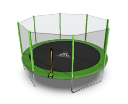 Батут DFC Trampoline Fitness с сеткой 14ft Светло-зелёный
