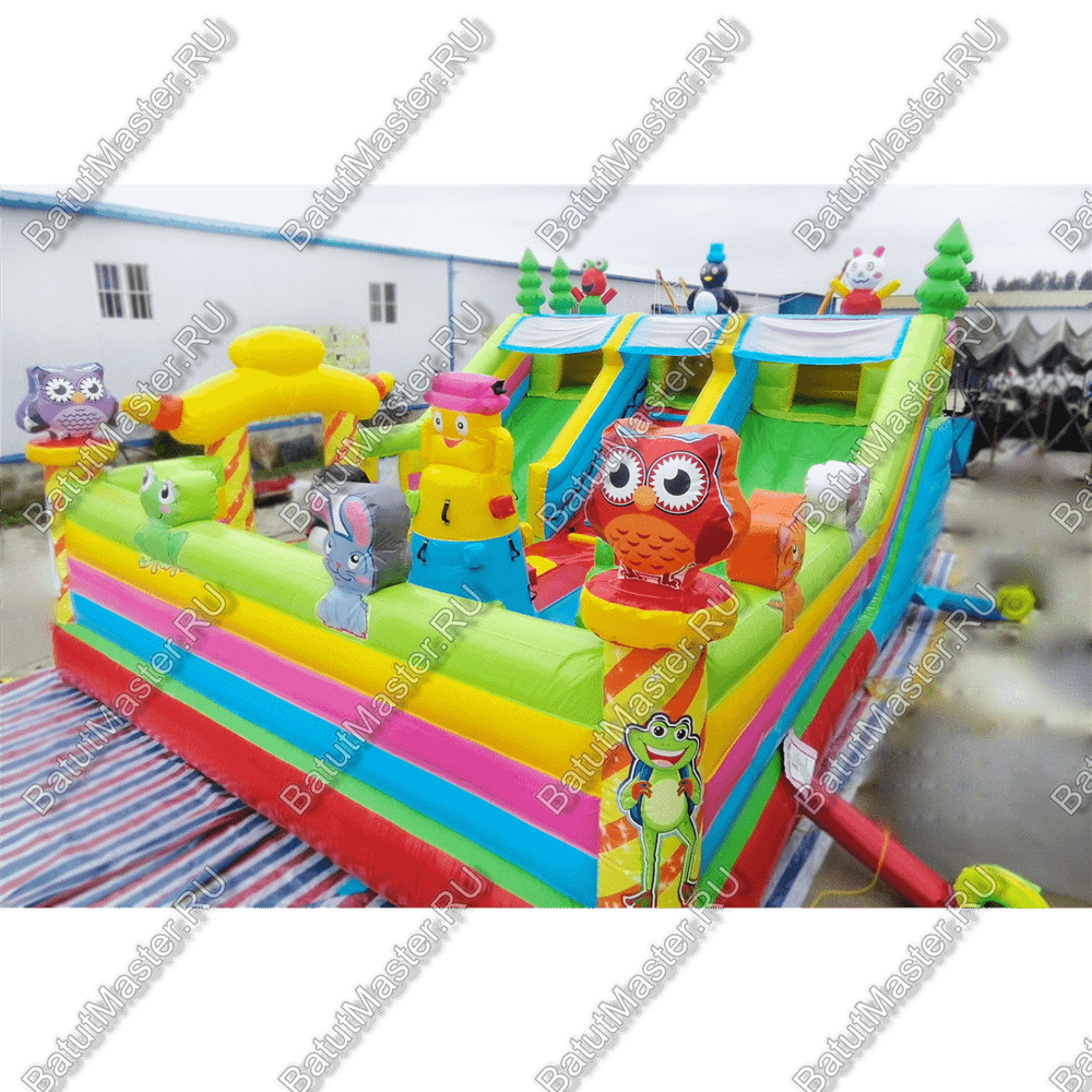 Коммерческий надувной батут "Дружная компания 2", 8*6*4 м