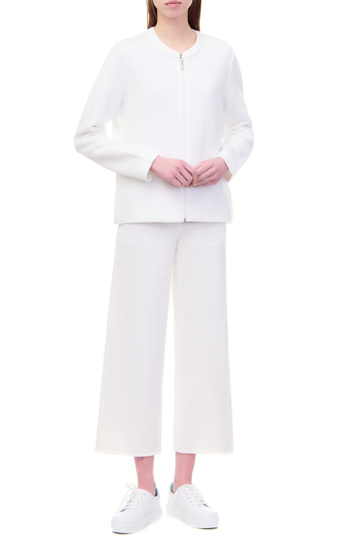 Жакет из модала и хлопка с молнией