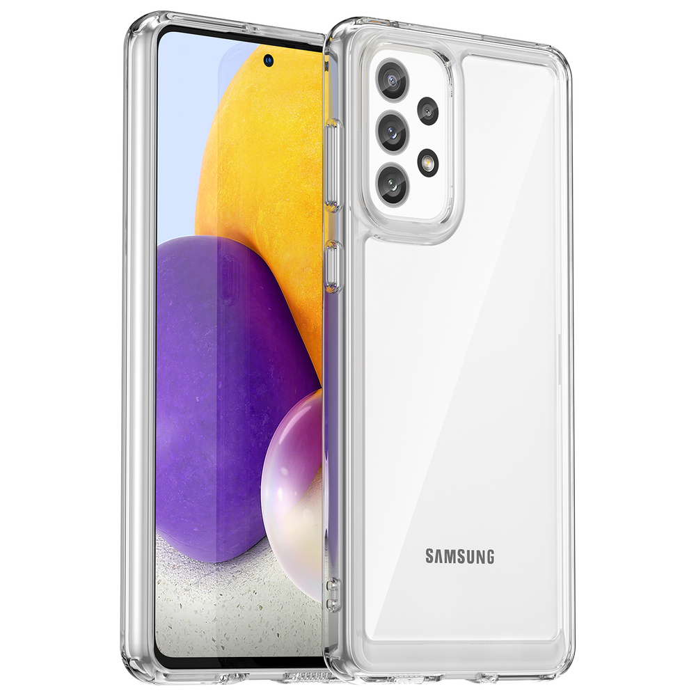 Двухкомпонентный усиленный чехол для смартфона Samsung Galaxy A73 5G с 2022 года, мягкий отклик кнопок, прозрачные рамки
