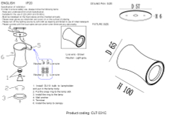 Светильник потолочный Crystal Lux CLT 031C WH