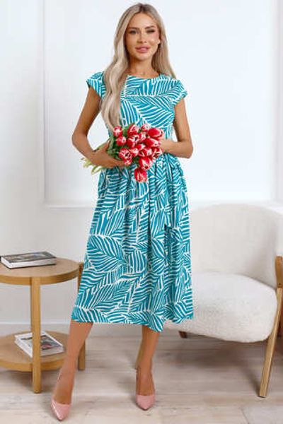 Платье Ольга (зелено-белое) П15886-45М LT Collection