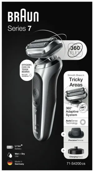 Электробритва Braun 71-S4200CS Series 7, черный/серебристый