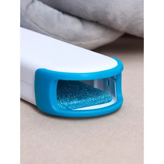 Щётка для удаления шерсти и волос с одежды и мебели с ручкой 33×7,5×5 см, цвет синий