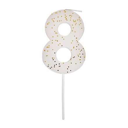 Восковая свеча цифра "8" 1шт