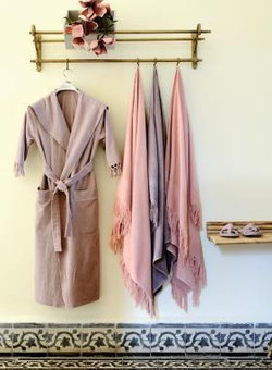 Полотенце 100х150 Hamam Meyzer Tassels розовое фото