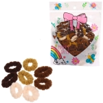 Резинки для волос 100шт «МИНДАЛЬ», оттенки бежевого и коричневого, d-2см