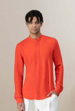 Рубашка с длинным рукавом оранжевая 03-04-23 SS men
