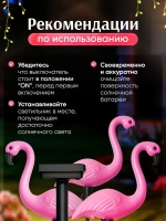 Светильник на солнечной батарее уличный Фламинго / Фонарики садовые