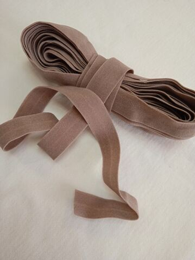 Бейка трикотажная (эластичная, 1,5см). Цвет- Кофейная