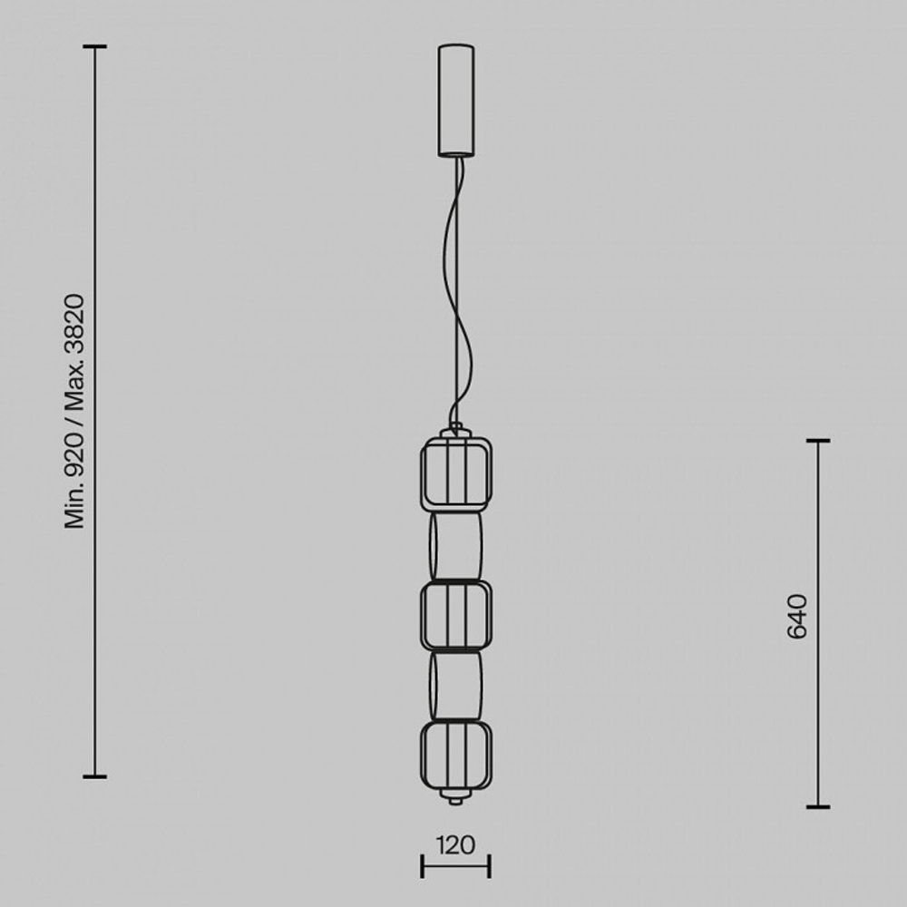 Подвесной светильник Maytoni Ritmo MOD381PL-L30CH3K