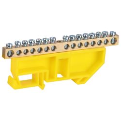 Шина ЭРА NO-224-92 PE земля на DIN-изоляторе ШНИ-6х9-14-Д-желтый
