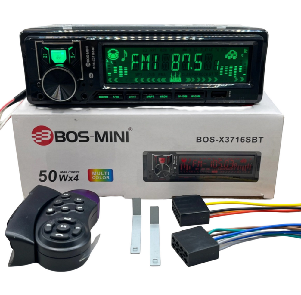 Автомагнитола FM/BT/USB/TFplayer BOS-MINI BOS-X3716SBT