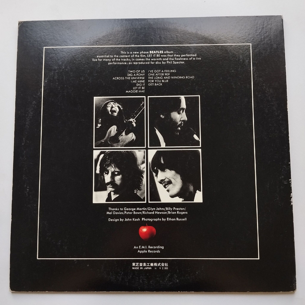 Винтажная виниловая пластинка LP The Beatles Let It Be (Japan 1974) (No Obi) Maggie Mae