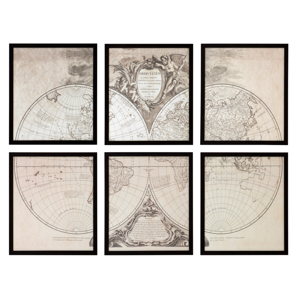 Постер Prints Orbis Vetus set of 6 арт.106905