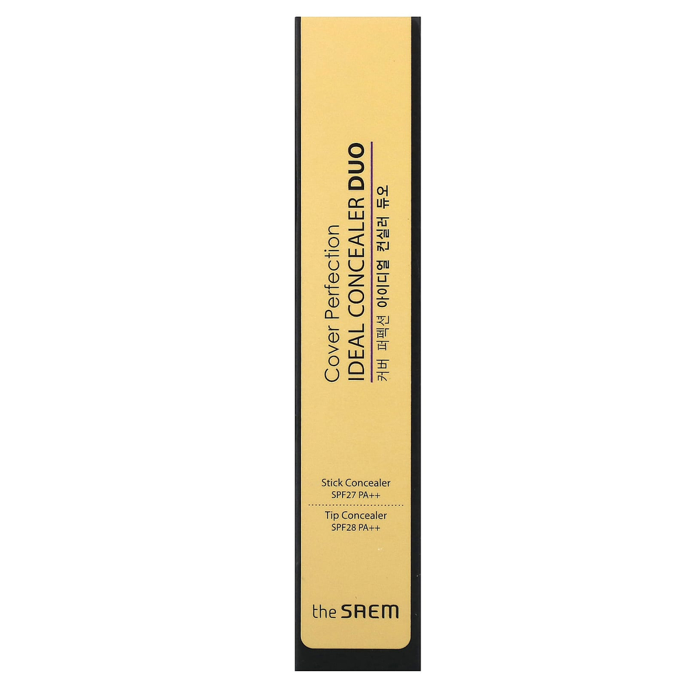 The Saem, Cover Perfection, Ideal Concealer Duo, 02 насыщенный бежевый, 1 шт.