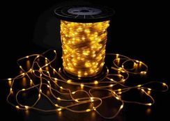 Светодиодная гирлянда Краса 200 м., 2000 LED, 24V, жёлтый, статика, прозрачный провод, Teamprof (TPF-CR200-24V-T/Y)