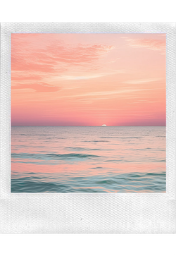 Серьги из серебра "Закат на море"