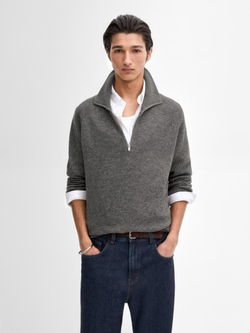 Massimo Dutti Свитер из смесовой шерсти, серый