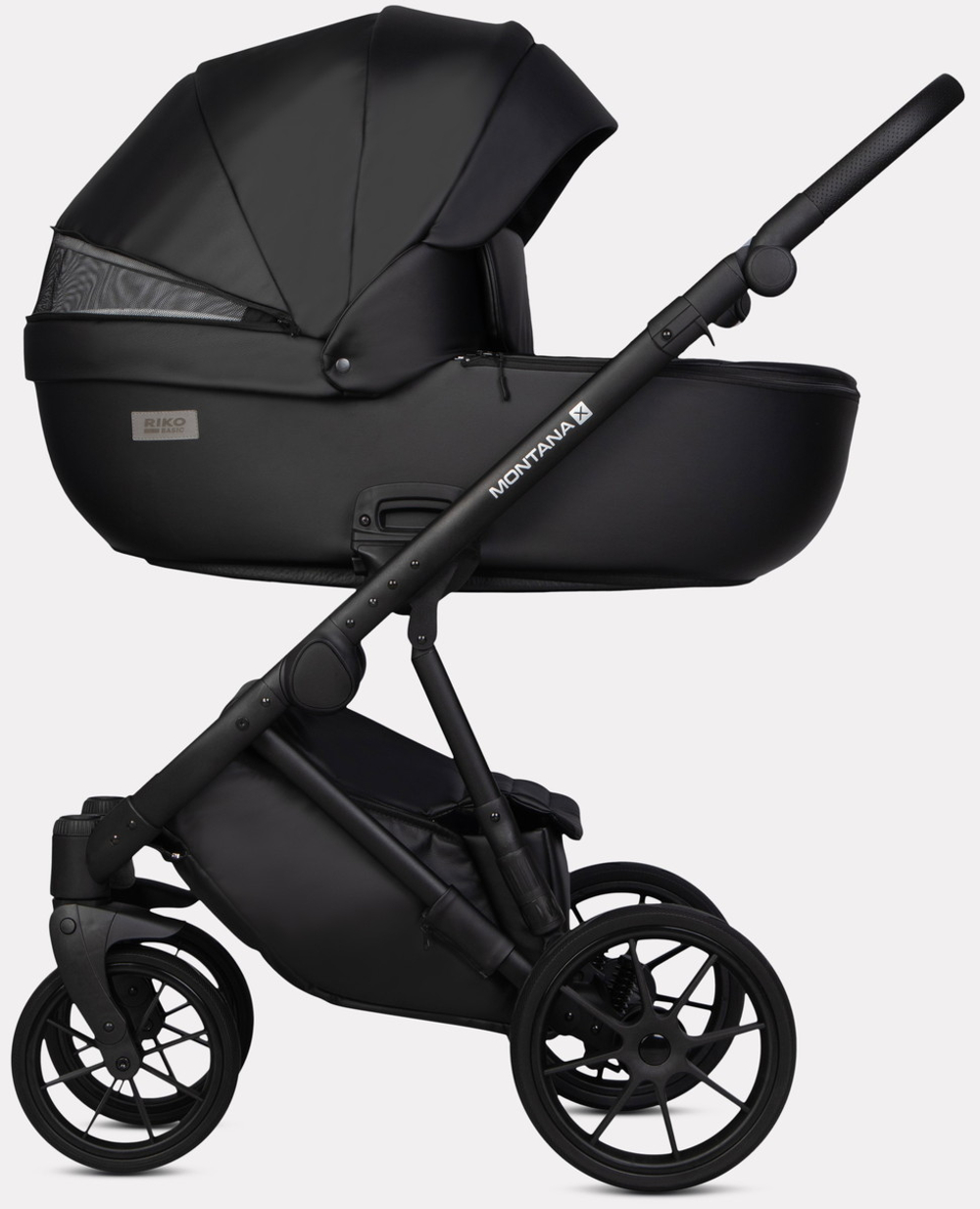 Детская коляска Riko Basic Montana X Ecco 2 в 1 12 Black (черный)