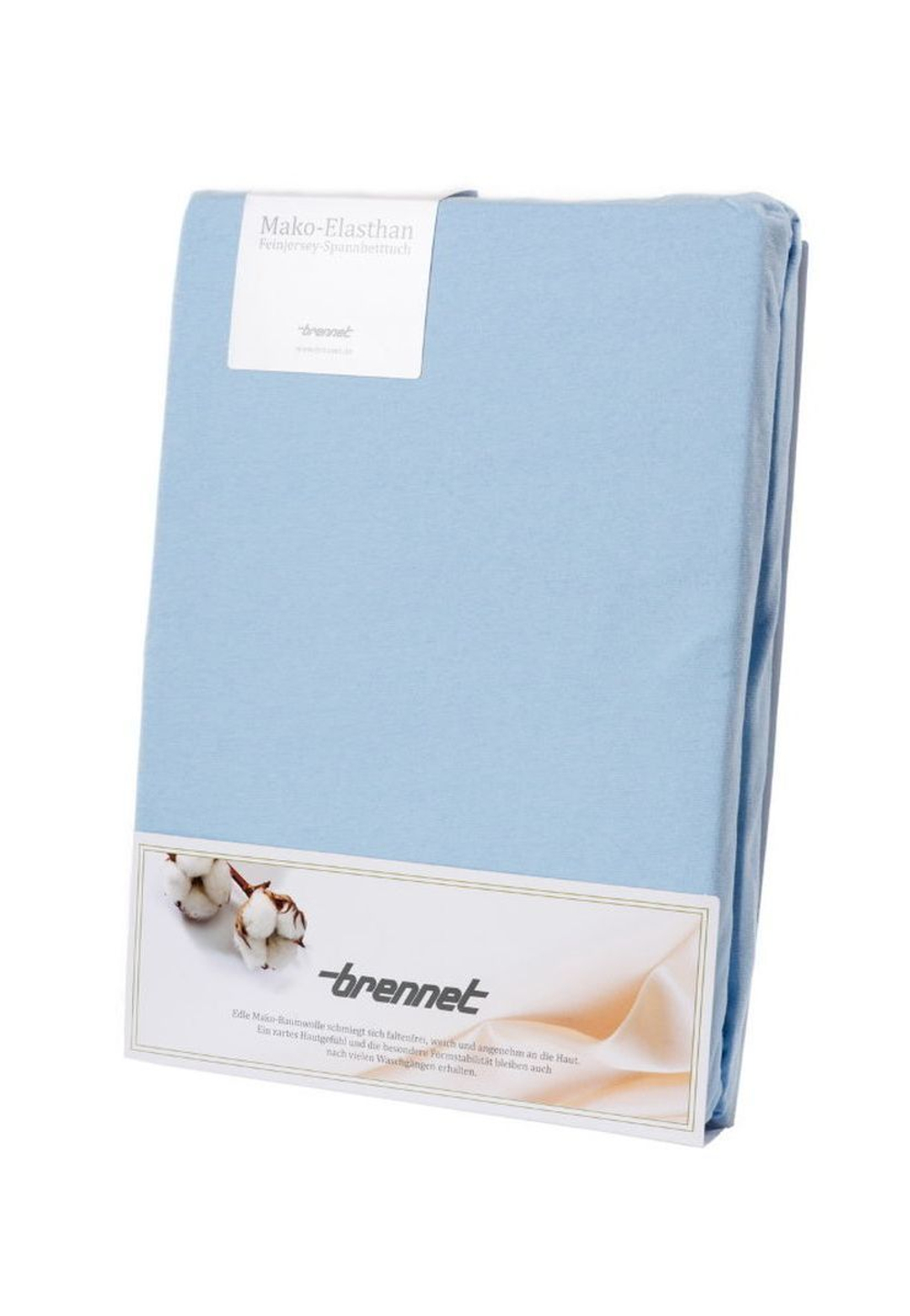 Простыня на резинке 100х200 Brennet 0036 301 голубая Германия