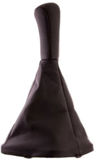 Ручка КПП с кожаным чехлом 2110 с рамкой  черная+серая 10985