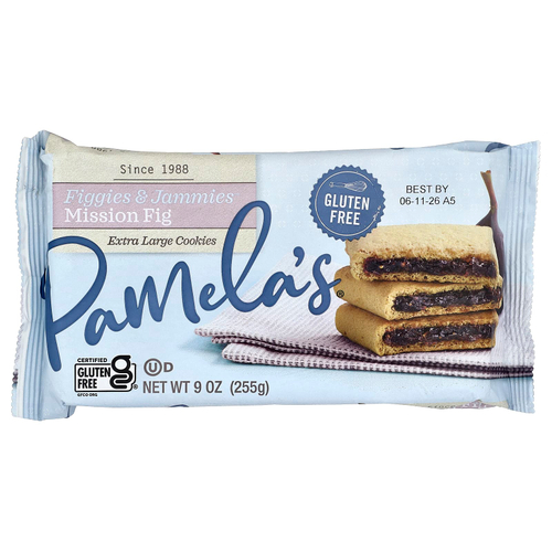 Pamela's Products, Figgies & Jammies, очень большое печенье, инжир, 255 г (9 унций)