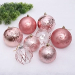 Набор шаров «Wonderful highlights» 8 см + 10 см (24 предмета),Розовое золото