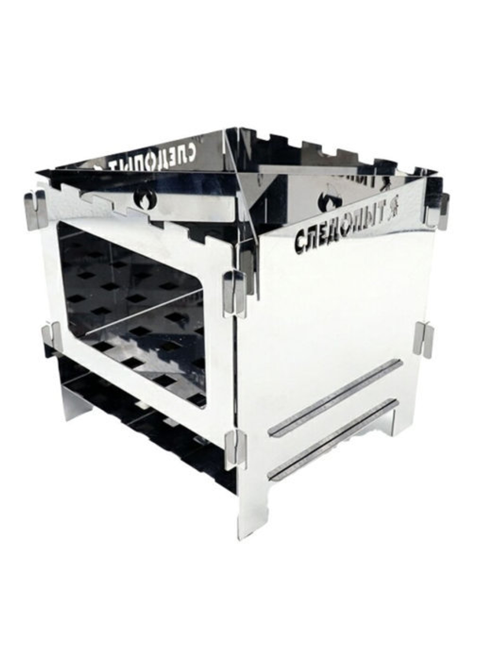 Следопыт / Печь туристическая - печка щепочниица походная, разборная. Изготовлена из нержавеющей стали.