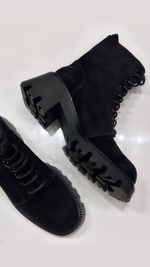 Ботинки женские на каблуке Fratelli Rossetti черный нубук