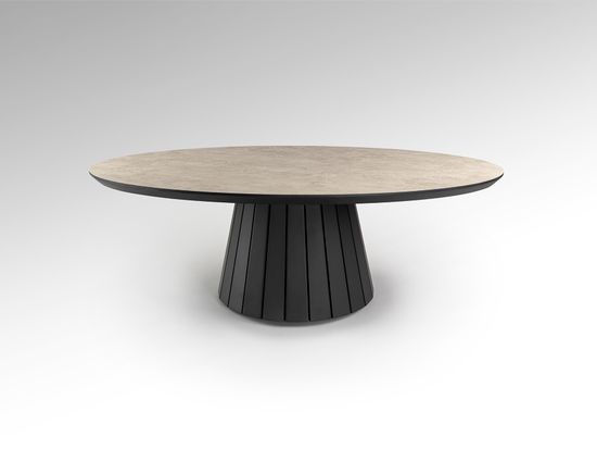 Koria Приставной столик цвет каменный/черный