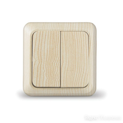 Выключатель Universal олимп 2-клав. сосна 5560834